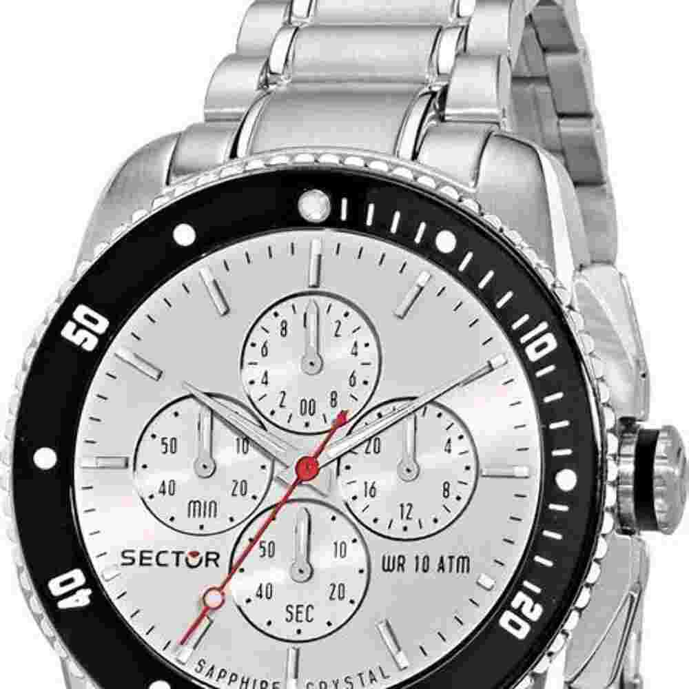 Sector 350 R3273903007 Men's Chronograph Quartz Watch - 45mm Silver Dial, Stainl