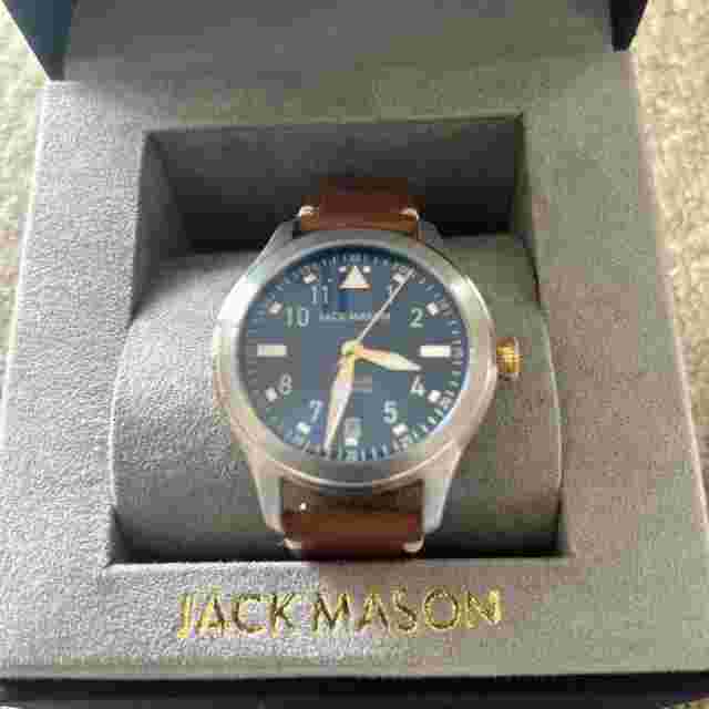 JACK MASON AVIATION JM-A401-007 Quartz 38mm Navy Leather Japan Ltd. Ed. #ME03