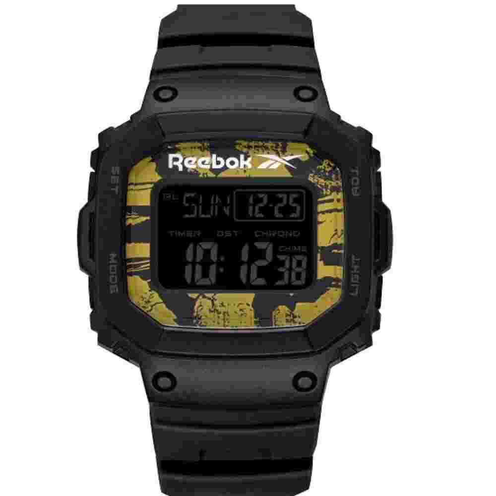 Reebok Proud Digital Watch Black/gold Camo Men Watch RV-POD-G9-PBPB-BY