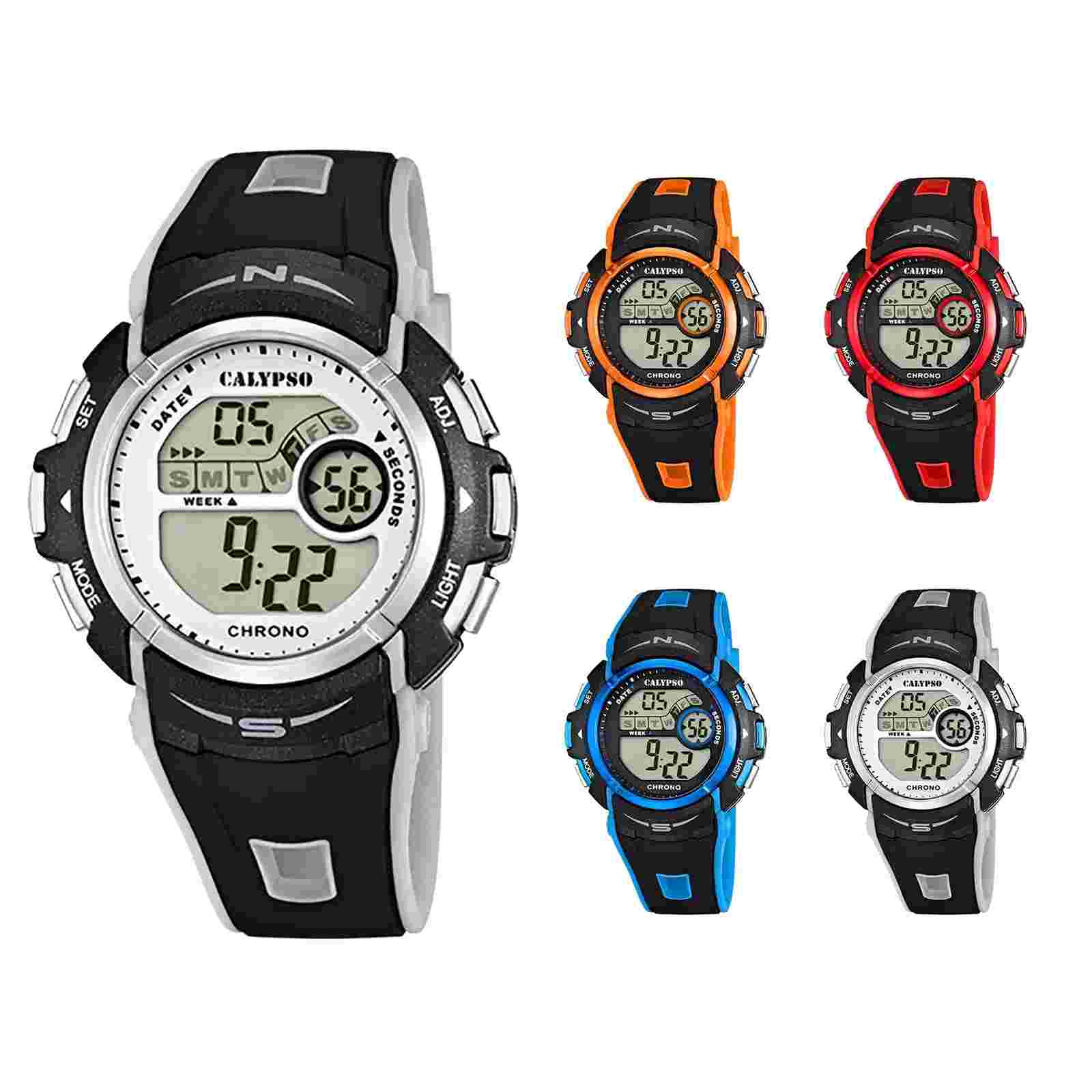 Calypso 45mm Mens Digital Watch, Chrono, Alarm, Timer, Light, 10ATM - K5610