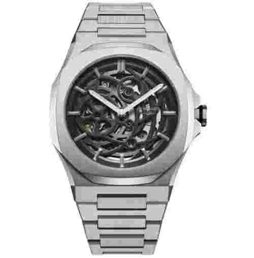 D1 Milano Model SKBJ10 Skeleton Silver Automatic Men's Watch