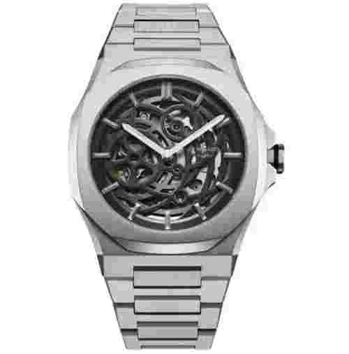 D1 Milano Model SKBJ10 Skeleton Silver Automatic Men's Watch