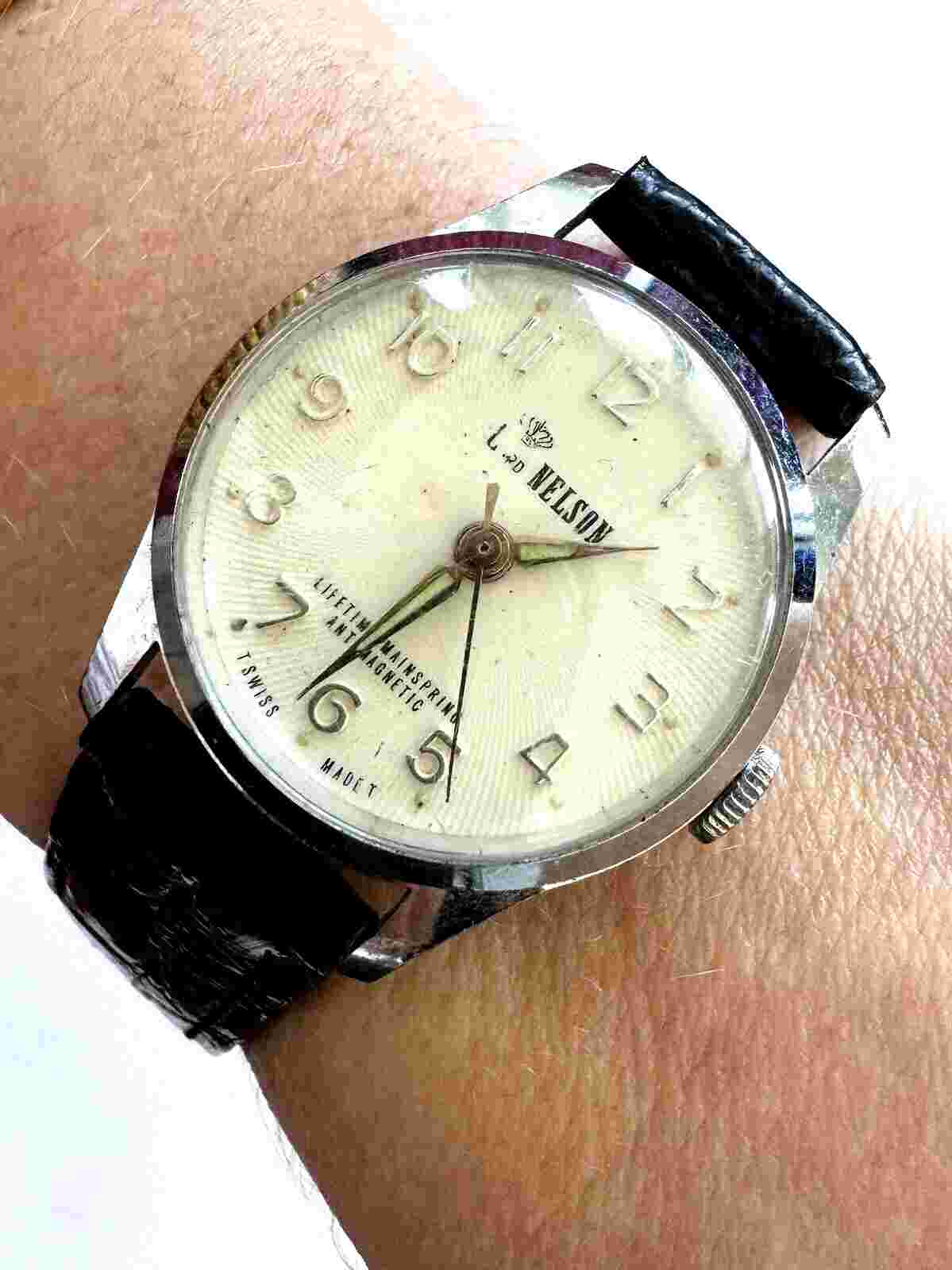 Vintage Lord Nelson Dial Michael Z. Berger Movement Mechanical Watch Runs