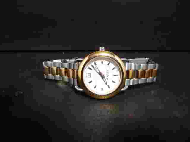 Sperry Top-Sider A126-13Stainless Steel quartz watch new battery Siler/Gold 3181