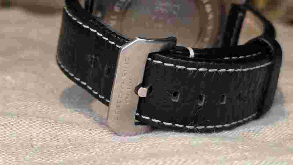 52mm Black Tinted SOTTOMARINO “Italia Russo” Silvertone/ Black Band Mens Watch