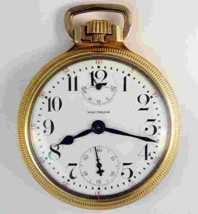 WALTHAM RIVERSIDE MAXIMUS VERY RARE UP/DOWN WIND INDICATOR 23J 16S POCKET WATCH