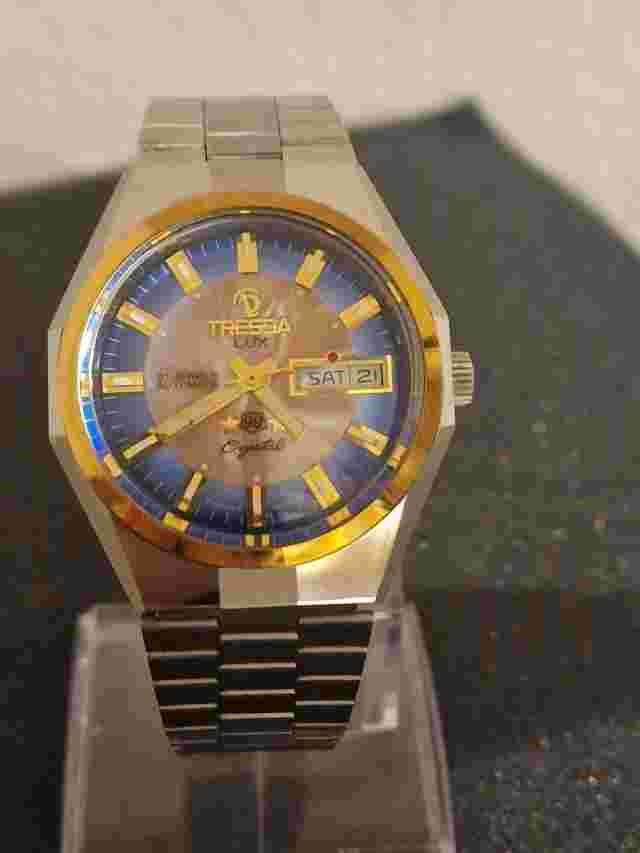 Ungetragene Vintage Uhr von TRESSA LUX 99 CRYSTAL, 21 Jewels, Automatik - 60 Jah