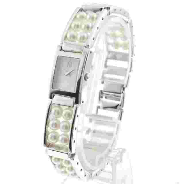 MIKIMOTO NNS-8019PF Square pearl breath Quartz Ladies Watch K#137136