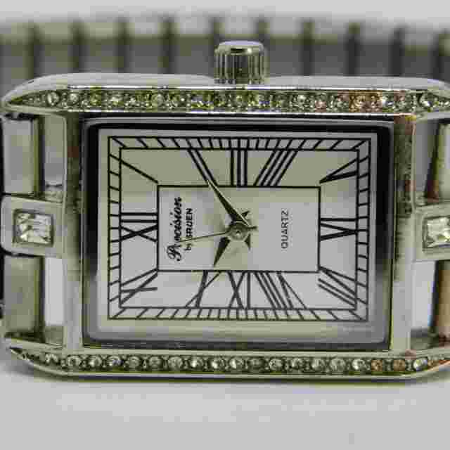 Precision by GRUEN GP582L Silver Tone Women's Watch Sz. 6 1/2" New Battery