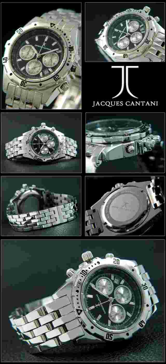 Jacques Cantani Men's Watch Chronograph Solid Stainless Steel JC-511 40mm