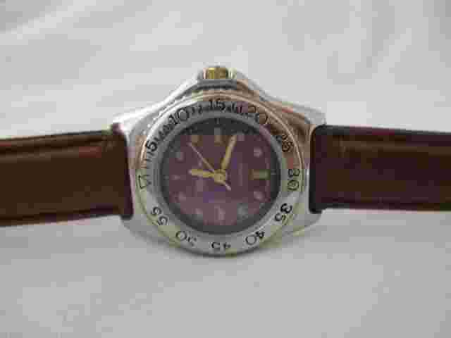 Willow Bay Brown & Silver Toned Wristwatch w/ Adjustable Buckle Band