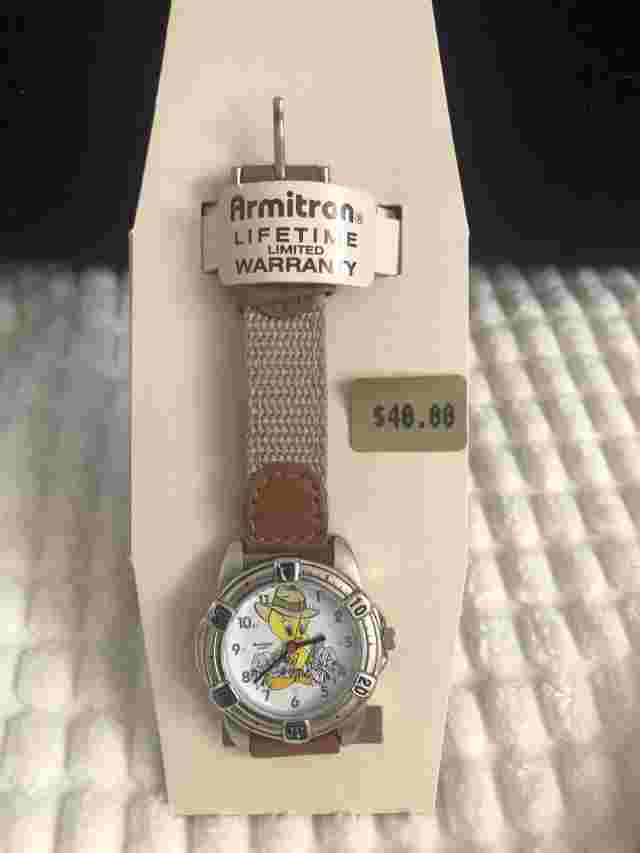 1996  Armitron Tweety Bird Looney Tunes Ladies WATCH Warner Bros w/ box