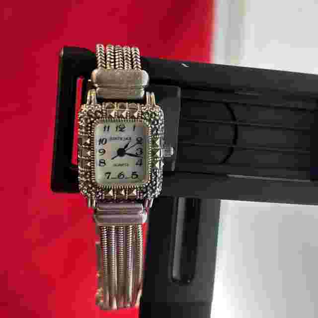 Vintage Judith Jack Sterling Silver Marcasite Women's Watch - Needs Battery