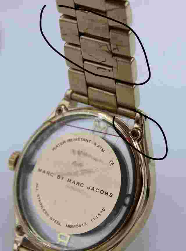 NEW AUTHENTIC MARC BY MARC JACOBS TETHER GOLD SKELETON WOMEN'S MBM3413 WATCH