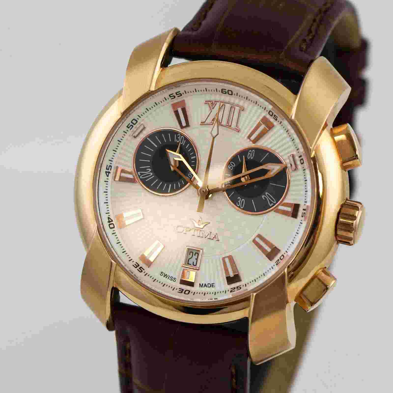 Optima • 43mm • Swiss Chronograph Watch • Date • WR30M • OSC275-RL-1