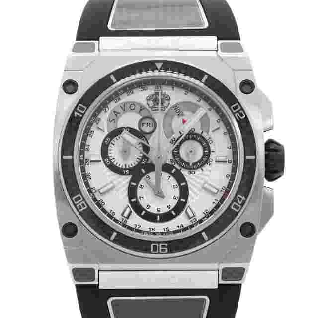 Savoy Extreme Carbon 43mm Chronograph Steel Silver Dial Watch D1201D.04A.RB10