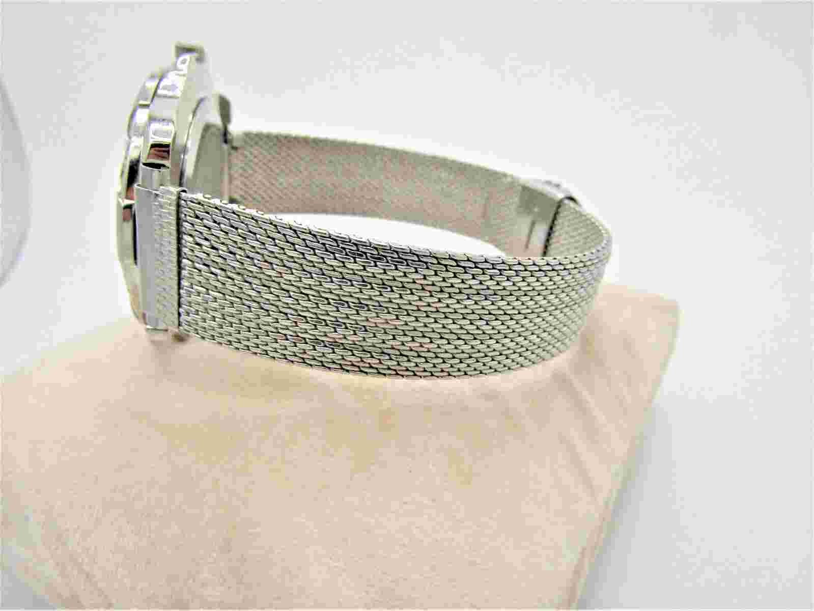 Hollywood Riding Club Large Case Mesh Bracelet Dive Style Watch Rotating Bezel