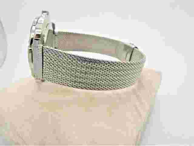 Hollywood Riding Club Large Case Mesh Bracelet Dive Style Watch Rotating Bezel