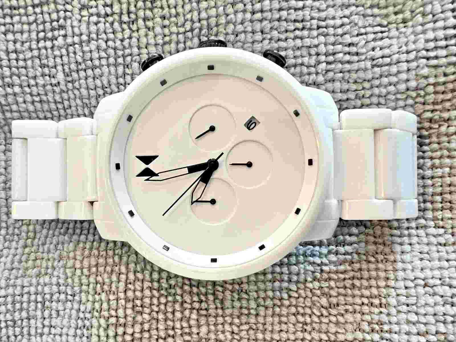 MVMT Movement Exclusive Limited Edition Chrono Ceramic White Black Watch 45MM