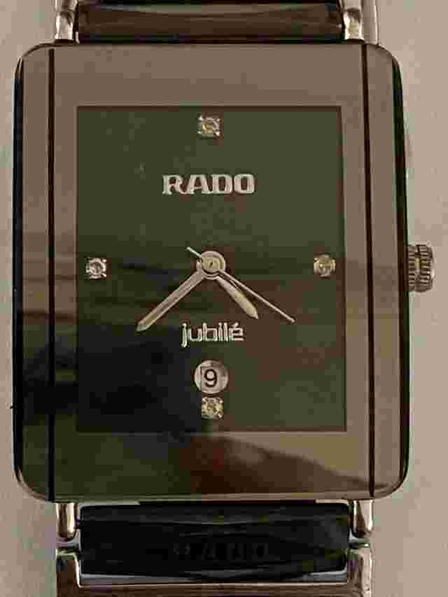 Rado Jubilé Watch 120.0281.3 Ceramic Diamond Dial Watch With Diamond Hour