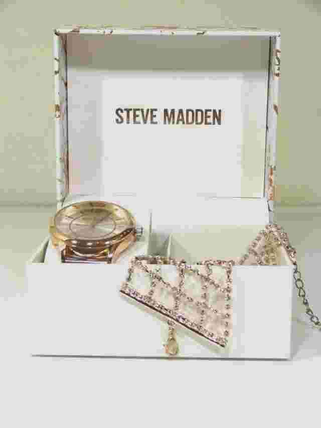 Beautiful Steve Madden boxed watch and bracelet set