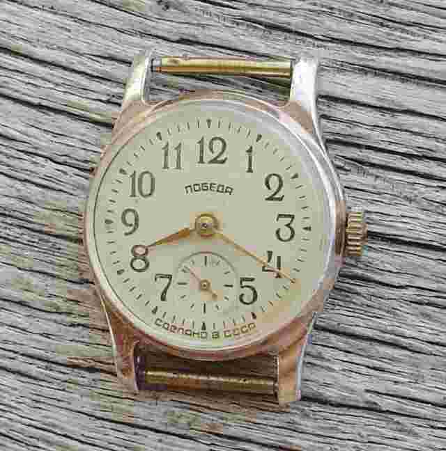 RARE SOVIET POBEDA (ZIM) 2602 MENS WATCH AL-CASE SERVICED