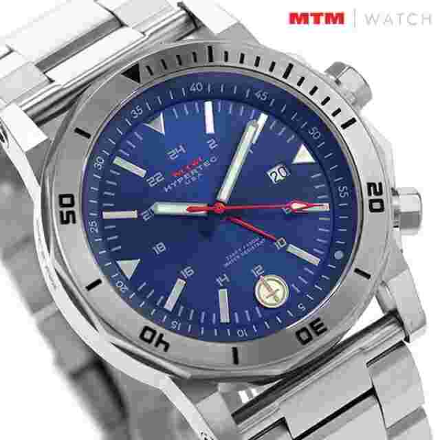 MTM H-61 Quartz Wristwatch MTM H61-SSL-BLUE-MBSS Analog Blue With Box Men