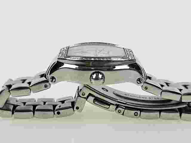 Jennifer Lopez FMDJL500 991210 Silver Tones with Gems Wrist Watch Works Great!