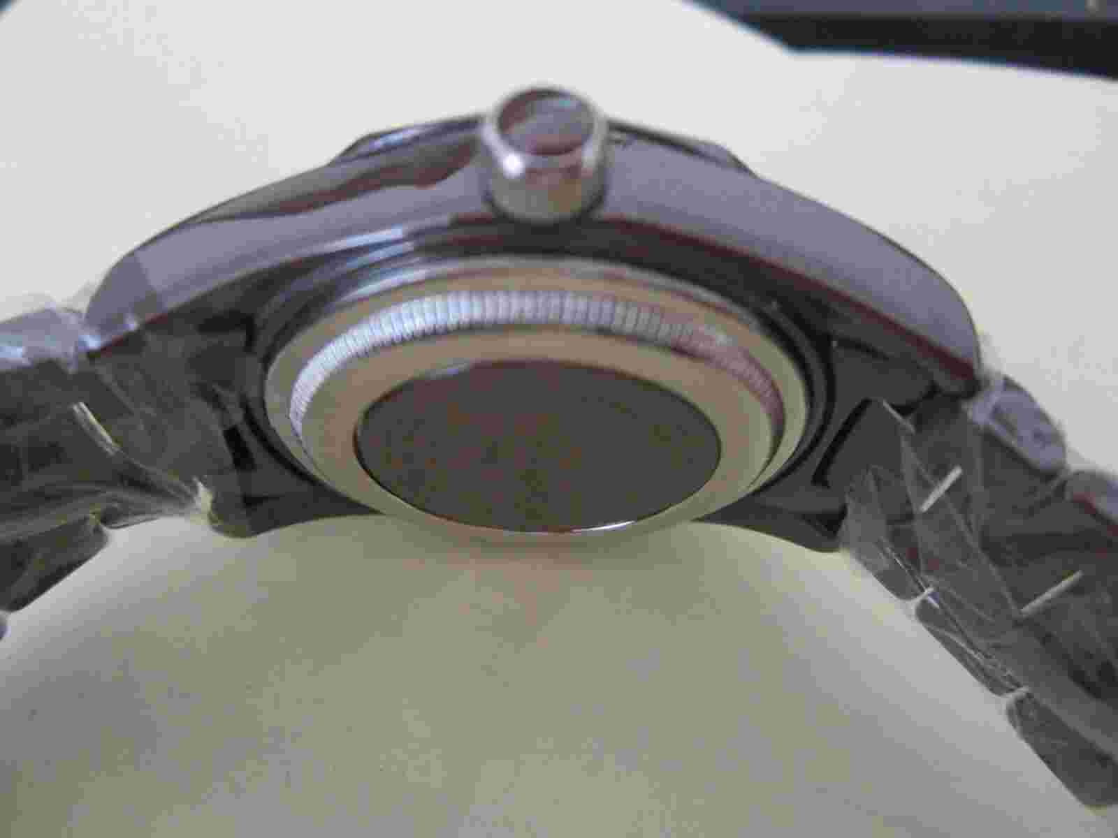 ONISS LADY'S WATCH QUARTZ ALL BROWN CERAMIC DIAMOND MOP SAPPHIRE ON601-LS NEW