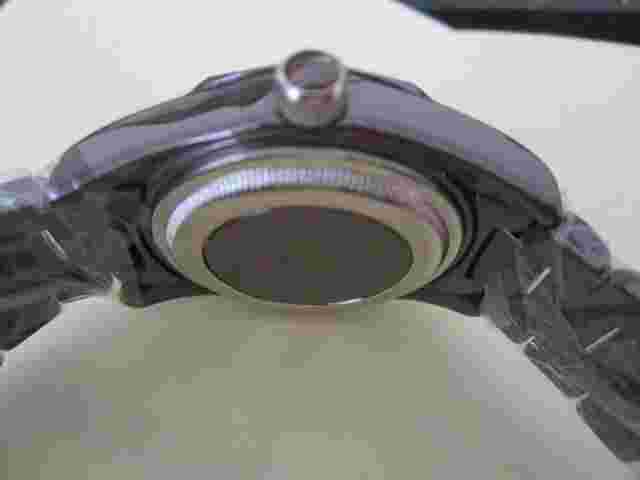 ONISS LADY'S WATCH QUARTZ ALL BROWN CERAMIC DIAMOND MOP SAPPHIRE ON601-LS NEW