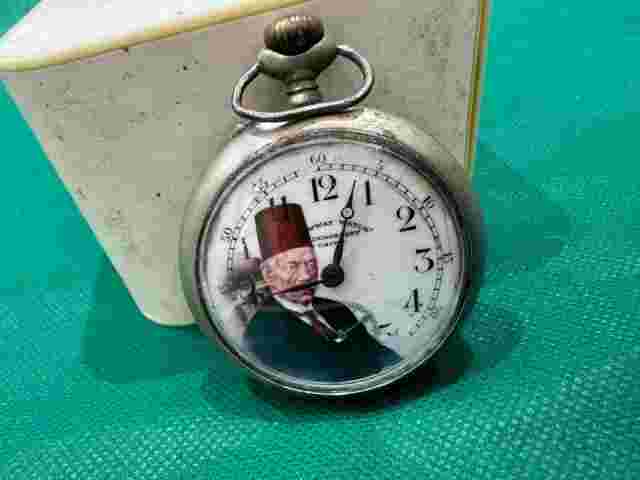 MOREIS TRAMWAY POCKET WATCH SAAD ZAGHLOUL EGYPTIAN REVOLUTION 1919 SPECIAL RARE