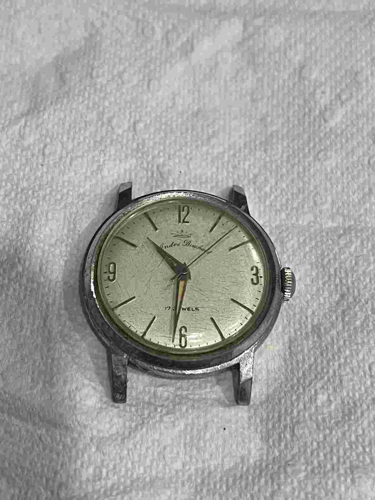 Vintage Andre Bouchard 17J Self Winding Watch Works