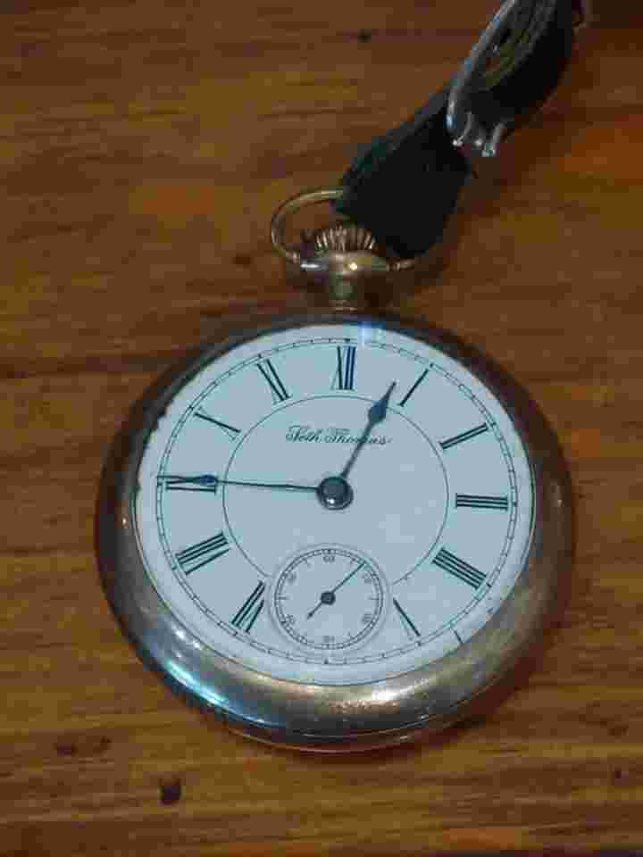 Seth Thomas Railroad 18 Size Open Face Pocket Watch Model 5 Maiden Lane 25 Jewel