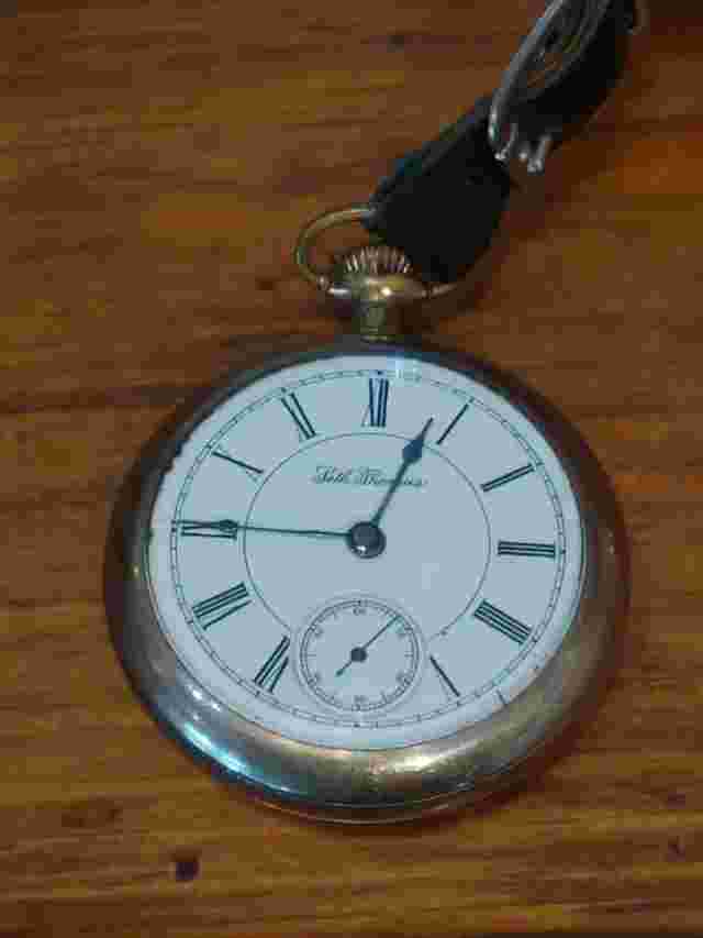 Seth Thomas Railroad 18 Size Open Face Pocket Watch Model 5 Maiden Lane 25 Jewel