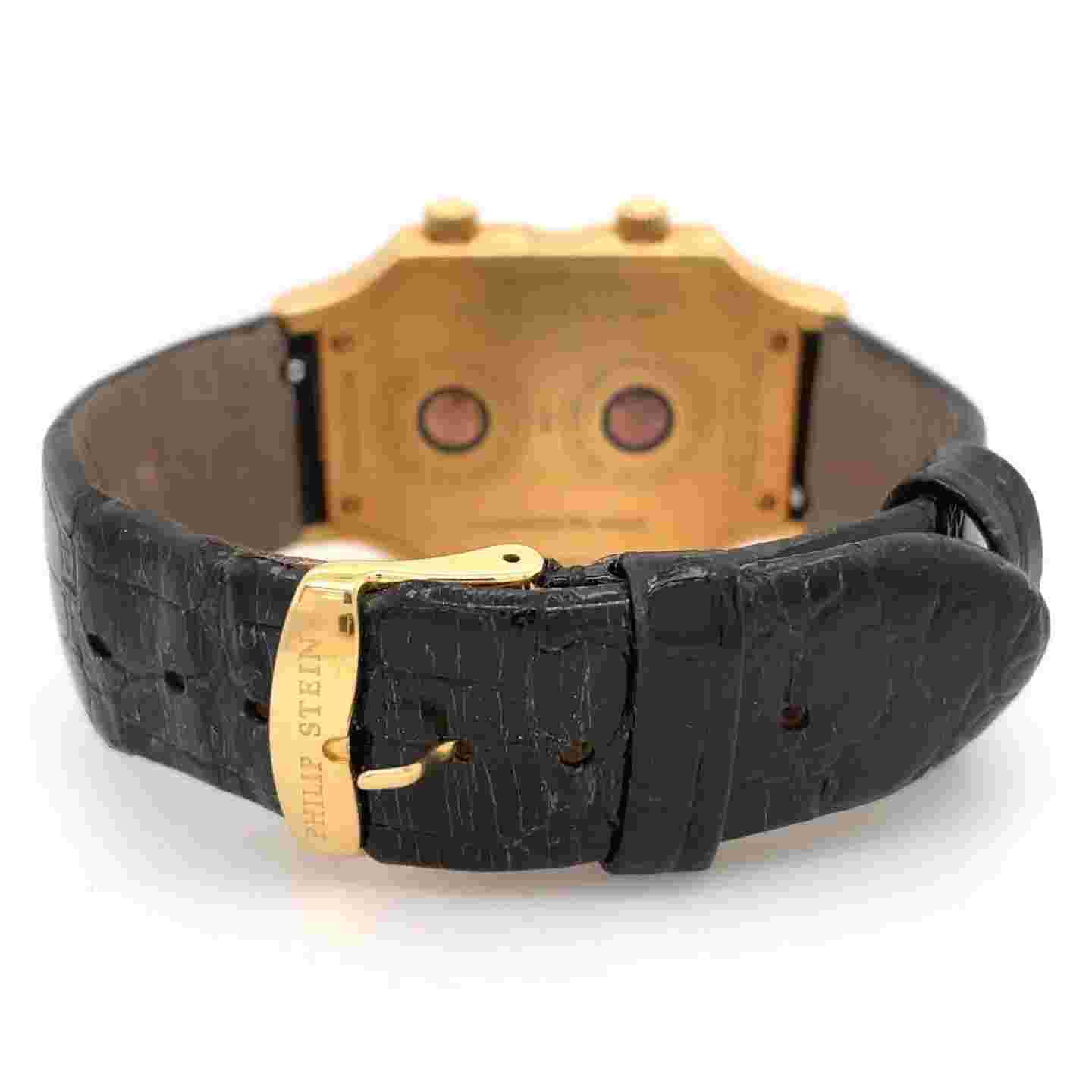 Philip Stein Teslar Double Quartz Movement 27mm Diamond Bezel White Dial Unisex