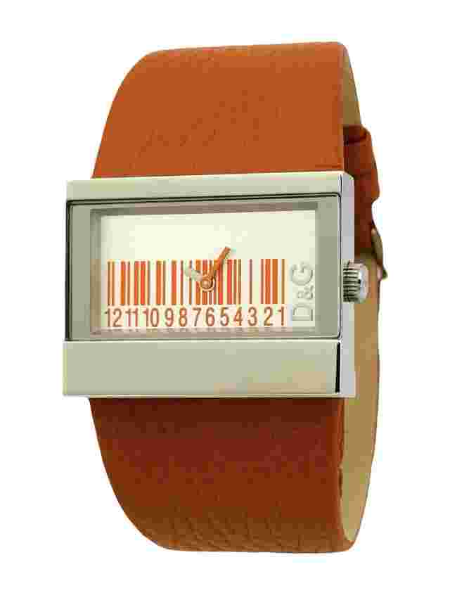 D&G Dolce & Gabbana 3719240404 Barcode Orange Strap Watch