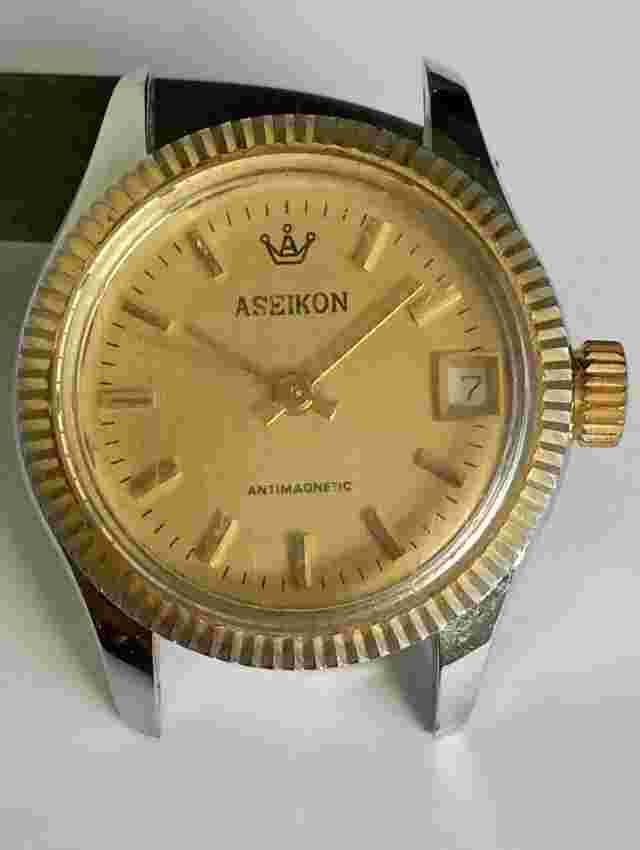 VINTAGE Germany UMF 24-33 movement Hong Kong made ASEIKON DIVER type of watch