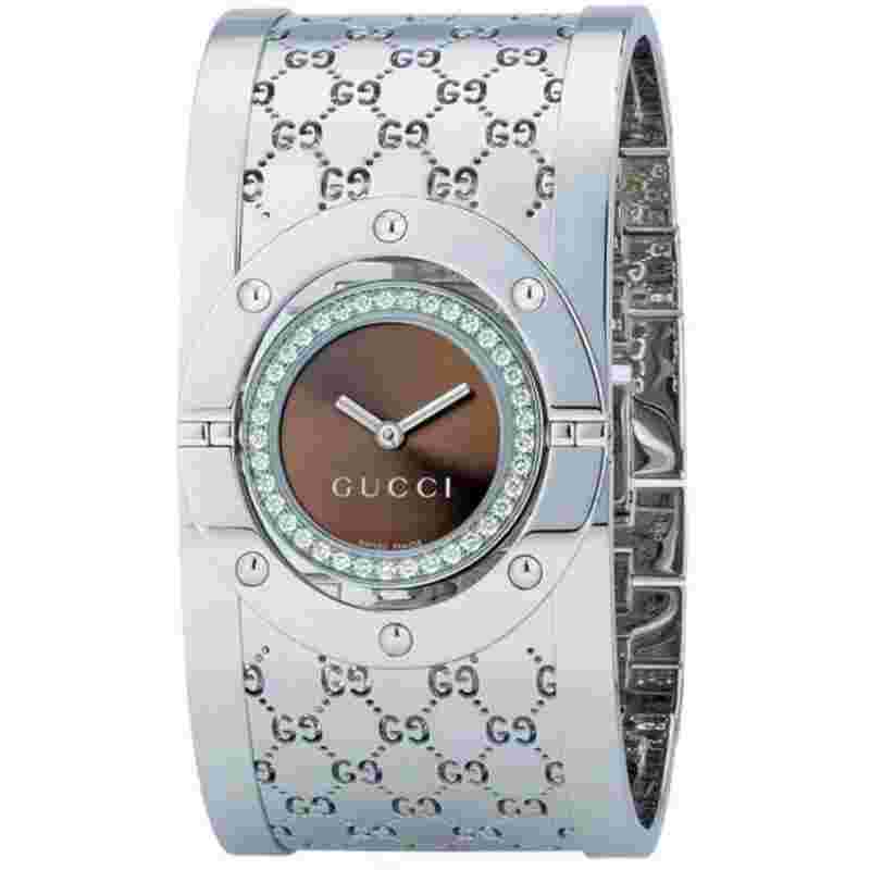 GUCCI Twirl Diamond Cuff Watch YA112416 – New, Free Shipping!