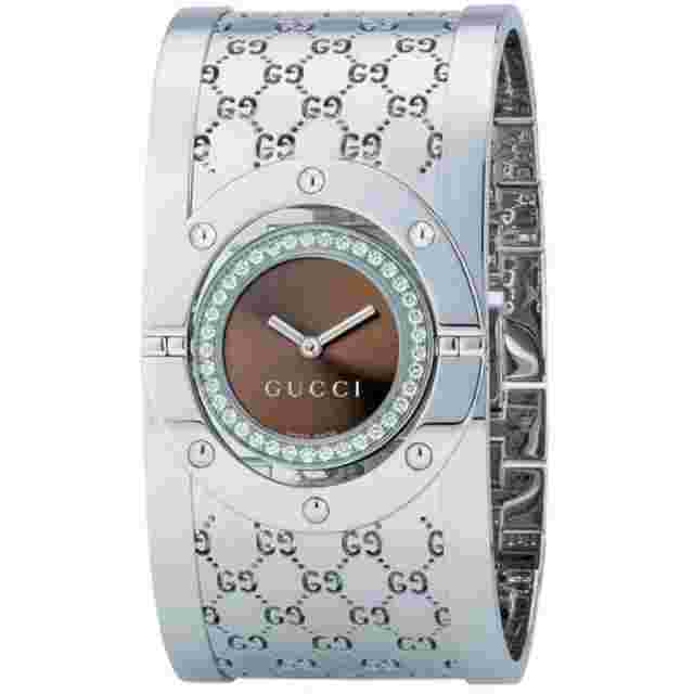 GUCCI Twirl Diamond Cuff Watch YA112416 – New, Free Shipping!