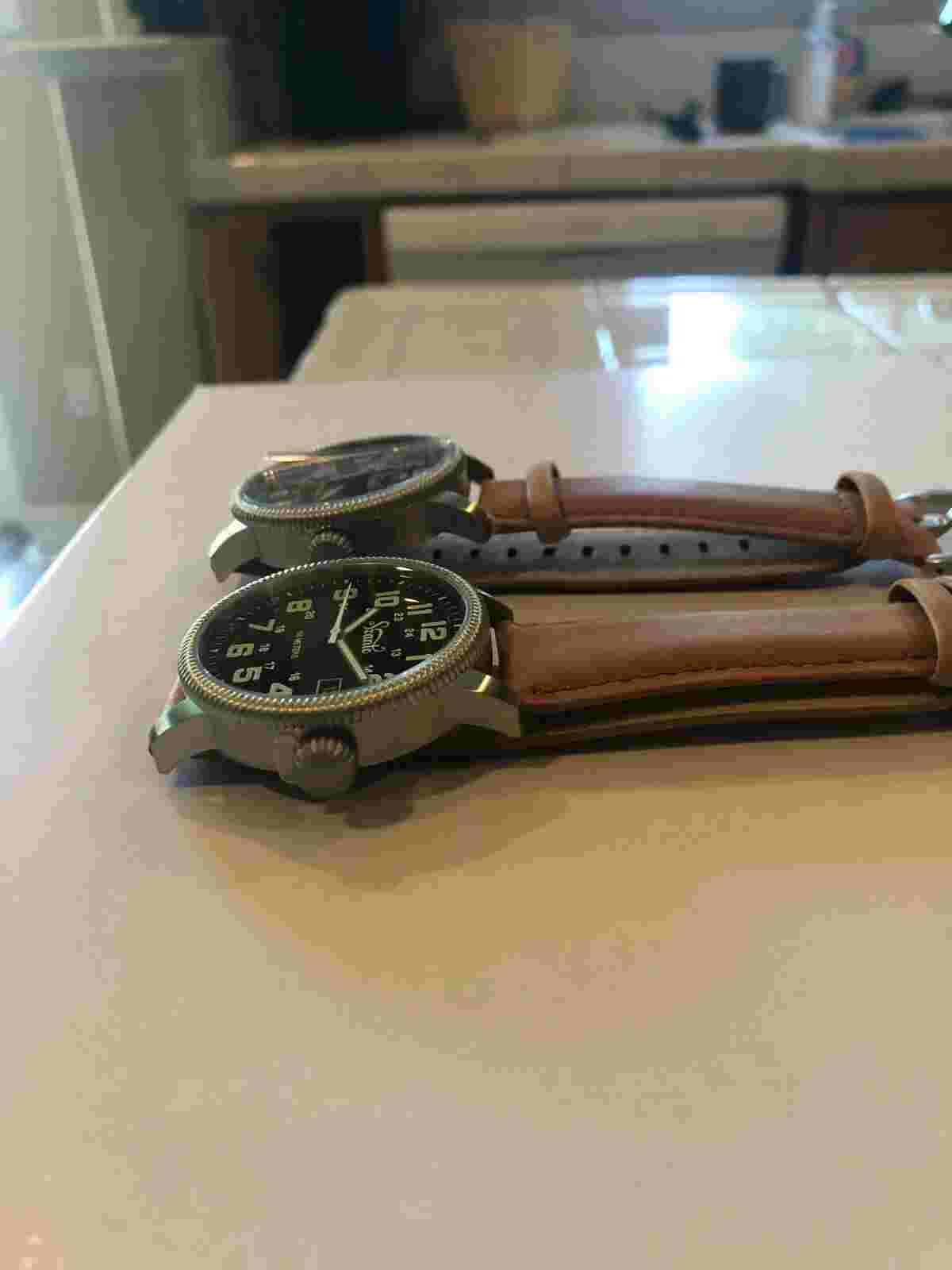Szanto 1121 Military Field Watch Steel 1100 Series 100m Brown Leather Strap