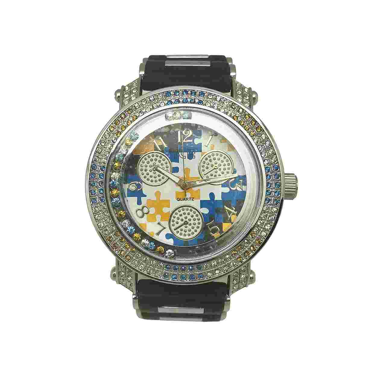 MEN BIG FACE HIP HOP FLOATING STONE FASHION WATCHES