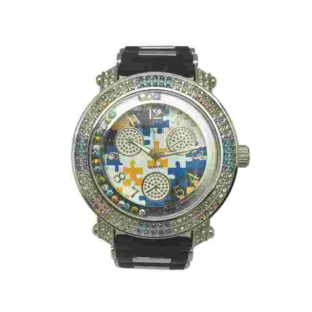 MEN BIG FACE HIP HOP FLOATING STONE FASHION WATCHES