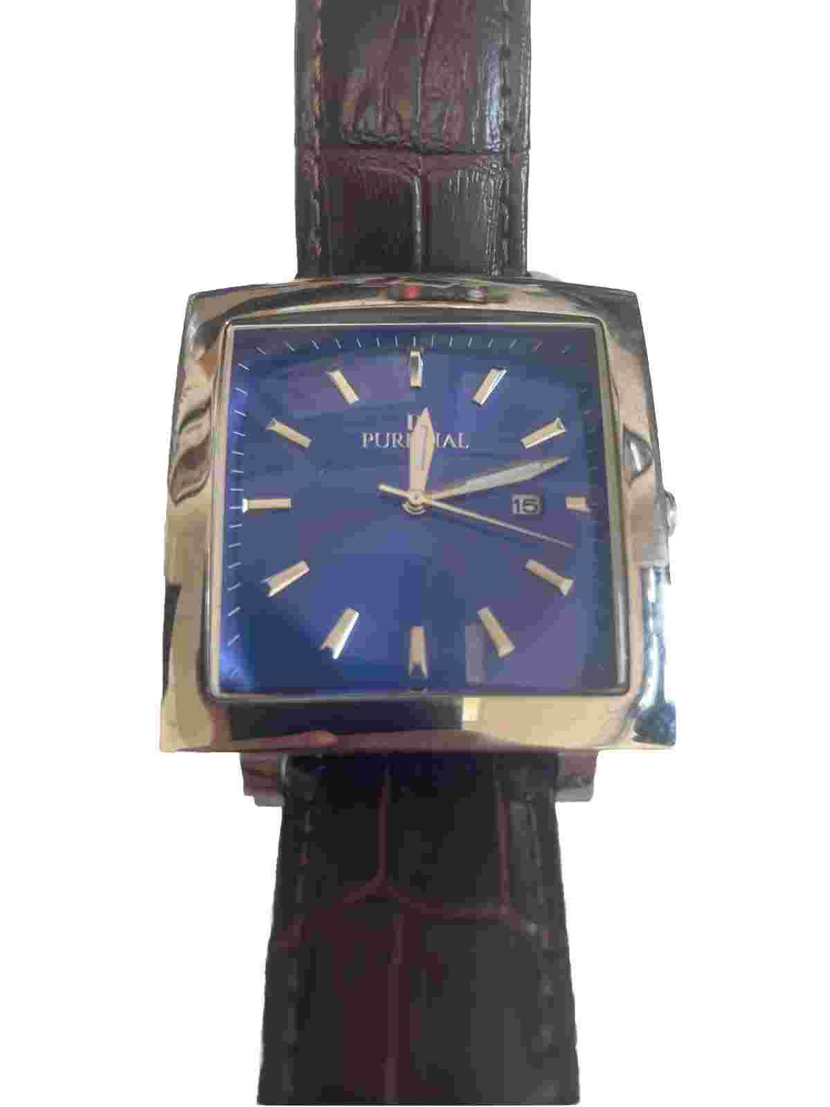 Puredial Square Legacy Silver/Blue