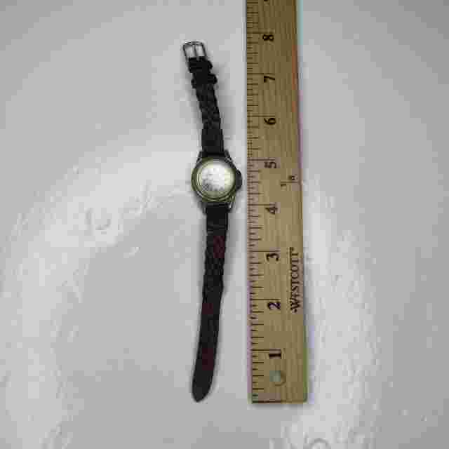 E Capezio Japan Gold Braided Leather Ladies Retro Watch Stainless Untested