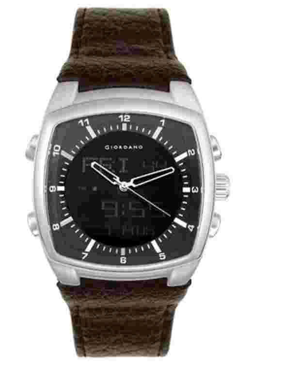 Giordano Brown Strap Stainless Steel Analog-Digital Multi-Function Watch 1246-04