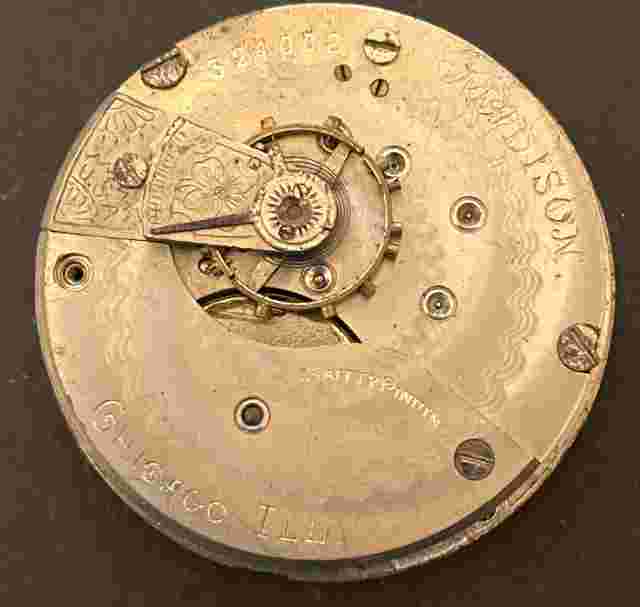 Antique Madison Chicago 18s Pocket Watch Movement Parts/Repair USA