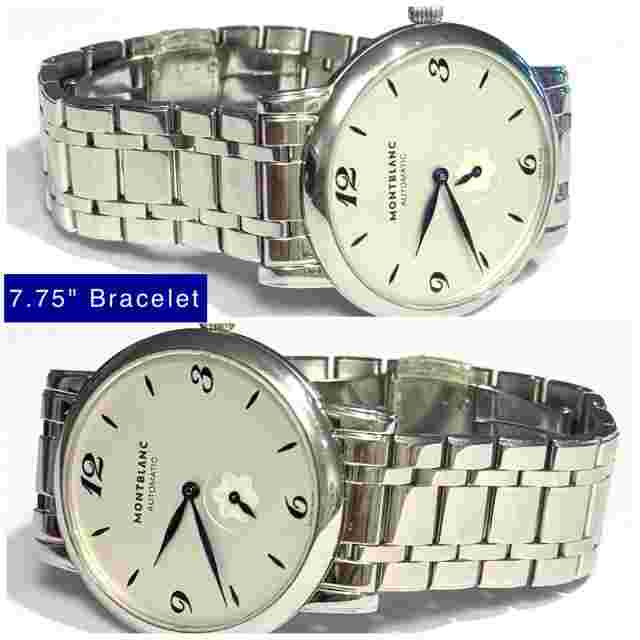 39mm Mont Blanc STAR Classique Swiss Made 27J Auto 7.75" Silvertn Bracelet Watch