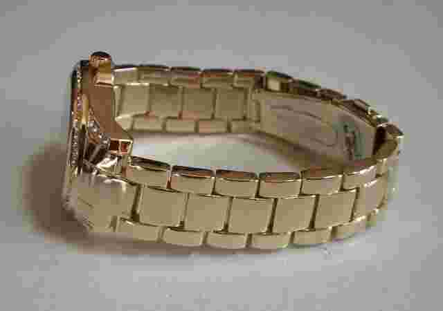GOLD FINISH RHINESTONE WOMEN'S FASHION CASUAL PARTY WATCH