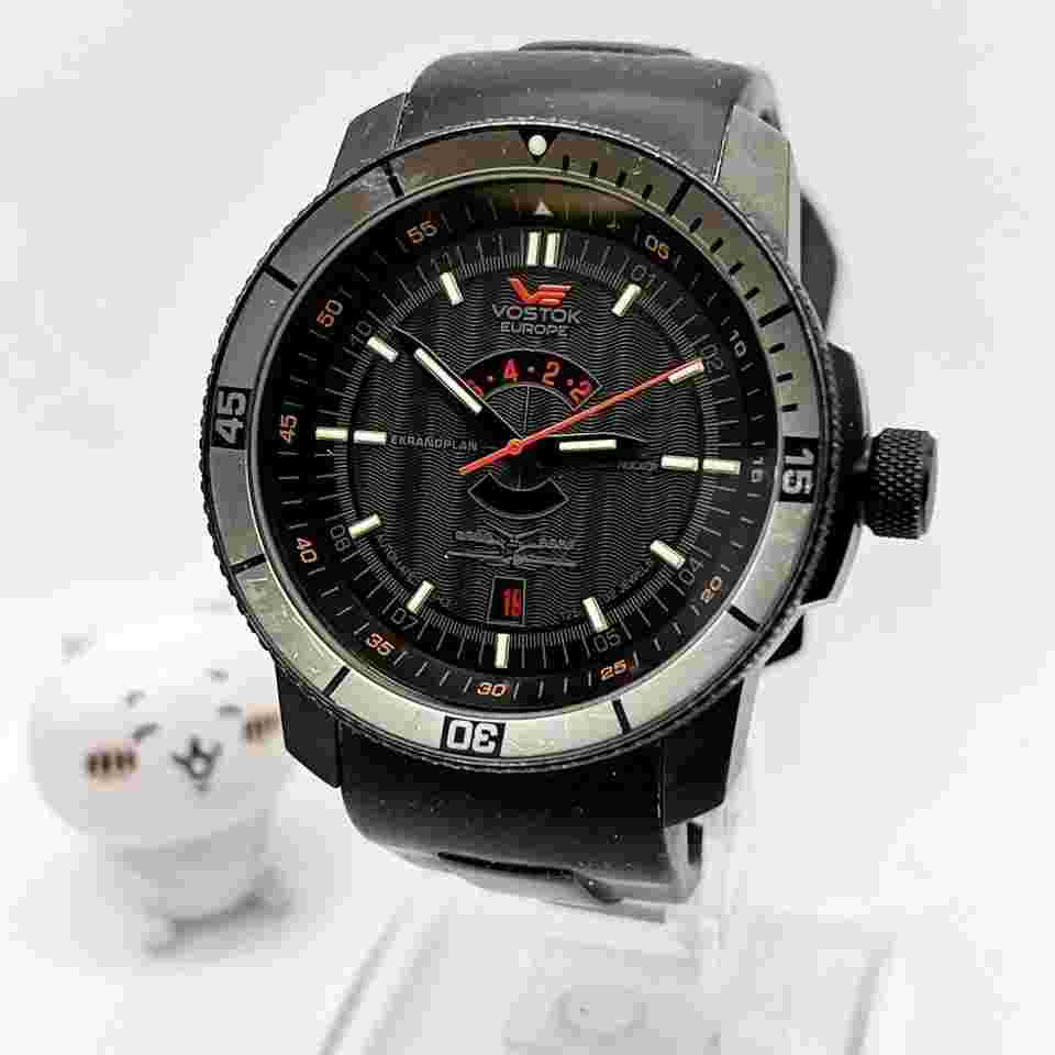 Vostok Europe Ekranoplan Automatic Watch Black Stainless Steel Limited Edition