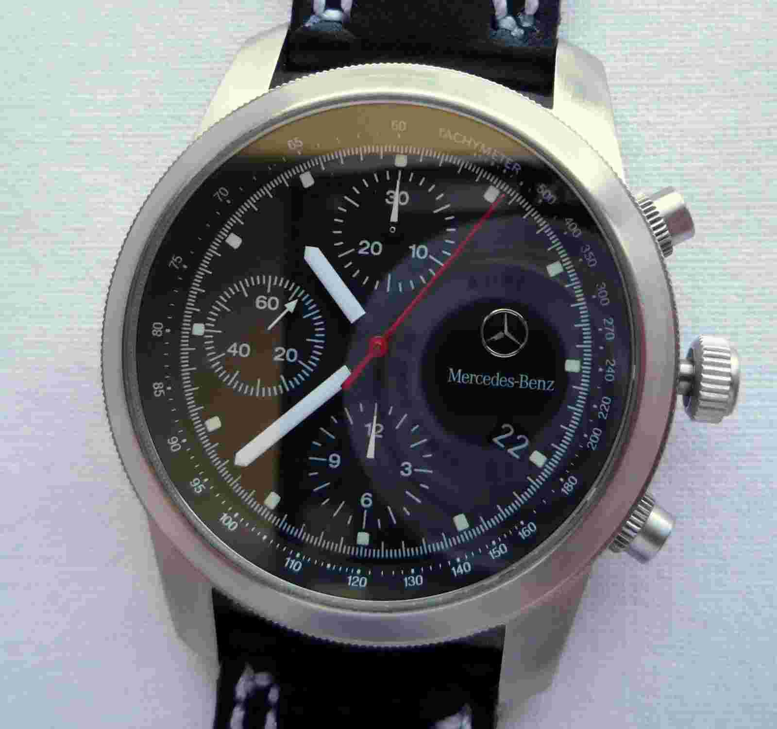 Mercedes Benz Car Accessory Sport Design Aviator Automatic Chronograph Watch